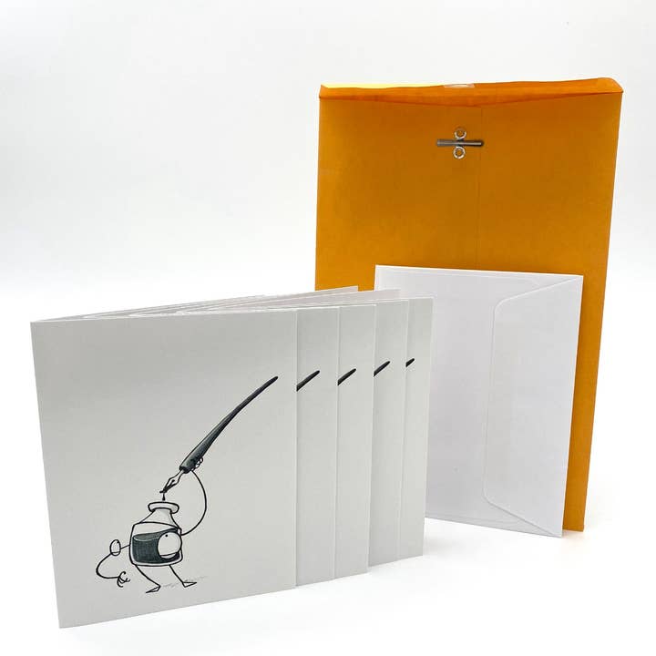 FortHouse Studios - Wholesale Stationery/Notecard Set - Ink and Dip Pen Cards2