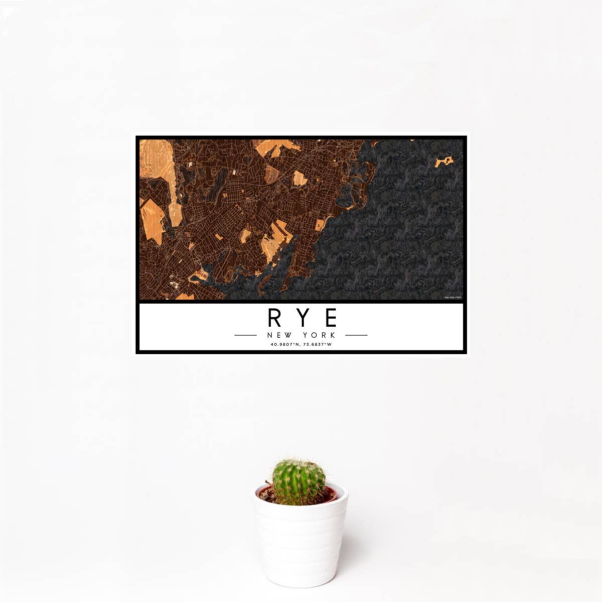 JACE.design - Wholesale Art print - Rye NY Map Print Ember1