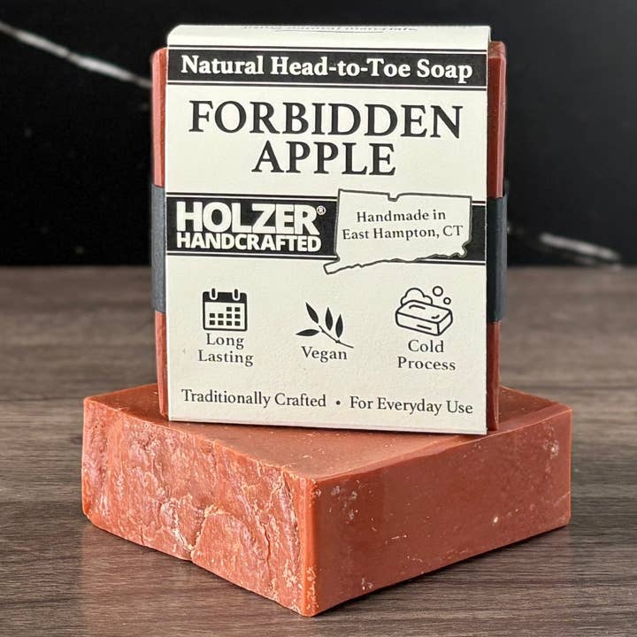 Holzer Handcrafted ® - Wholesale Bar Soap - Handmade Soap Bar | Forbidden Apple + Cinnamon + Clove Scented | Handcrafted Bar Soap | Natural Cold Process | Vegan | 4.5 oz