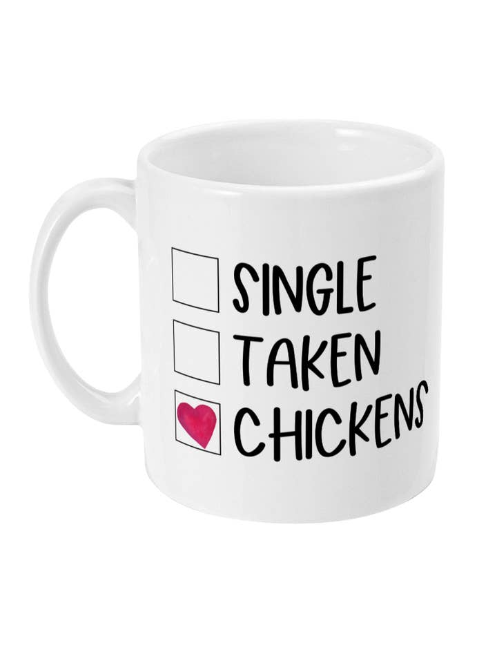 Mug - Single, Taken, Chickens! for wholesale by Happi Noggi