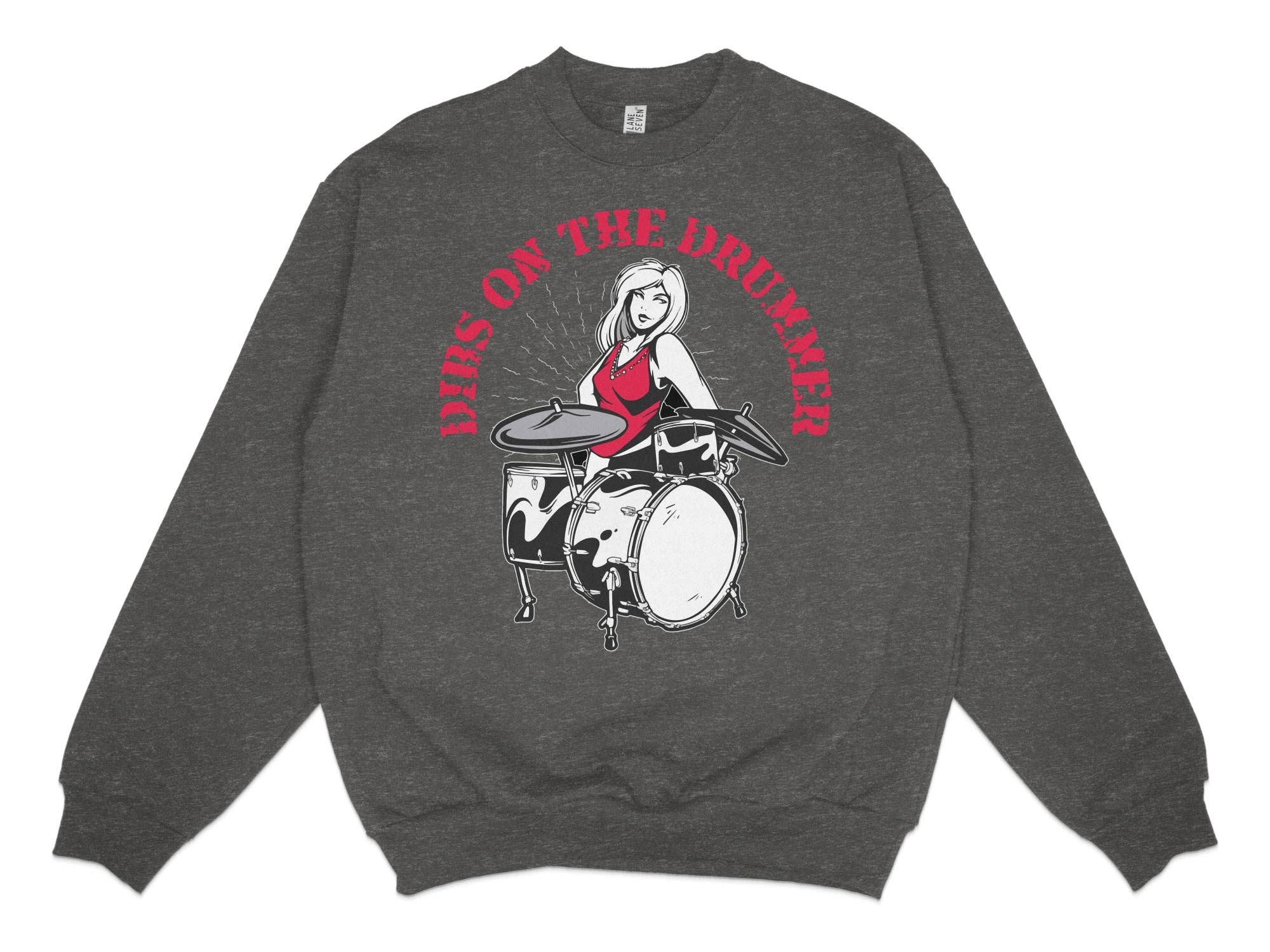 FreakyTeeFactory – Großhandel T-Shirt mit Siebdruck – Damen – Schlagzeuger-T-Shirt, Damen-Rockband-T-Shirt, Hemd für weibliche Schlagzeuger, lässiges Schlagzeug-Grafiktop, Geschenk für Musikliebhaber5