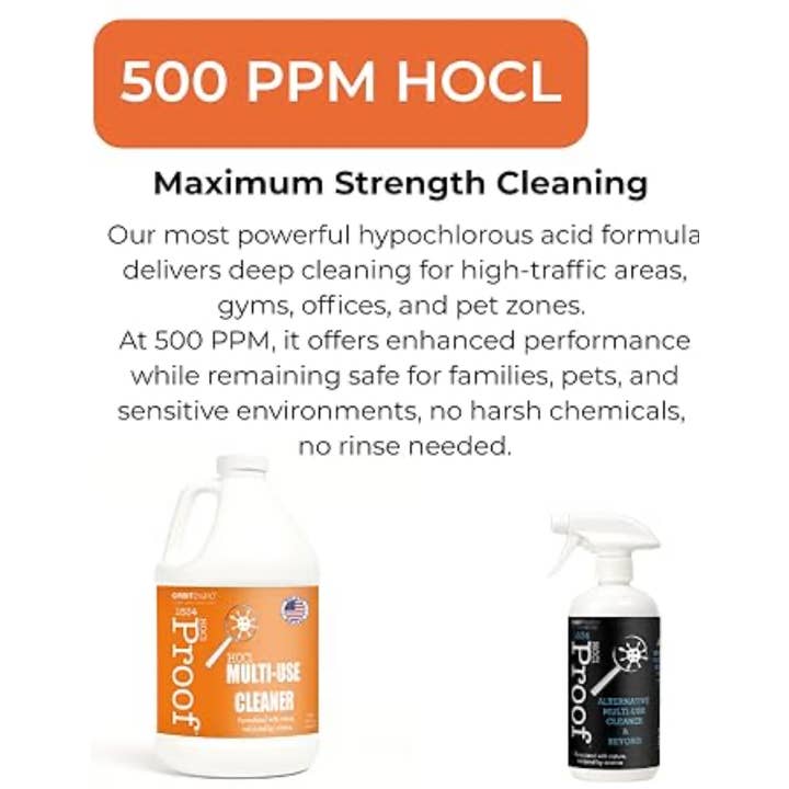 OrbitEnviro HOCl Cleaners - Wholesale Multi-Surface Cleaner - Hypochlorous Acid Cleaner | 500 PPM | Multi-Surface Cleaner3