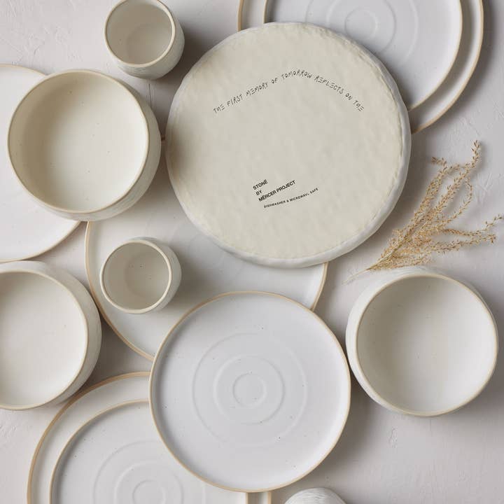Stone Lain - Wholesale Dinnerware Set - Shosai Stoneware Dinnerware Set - White Speckled2