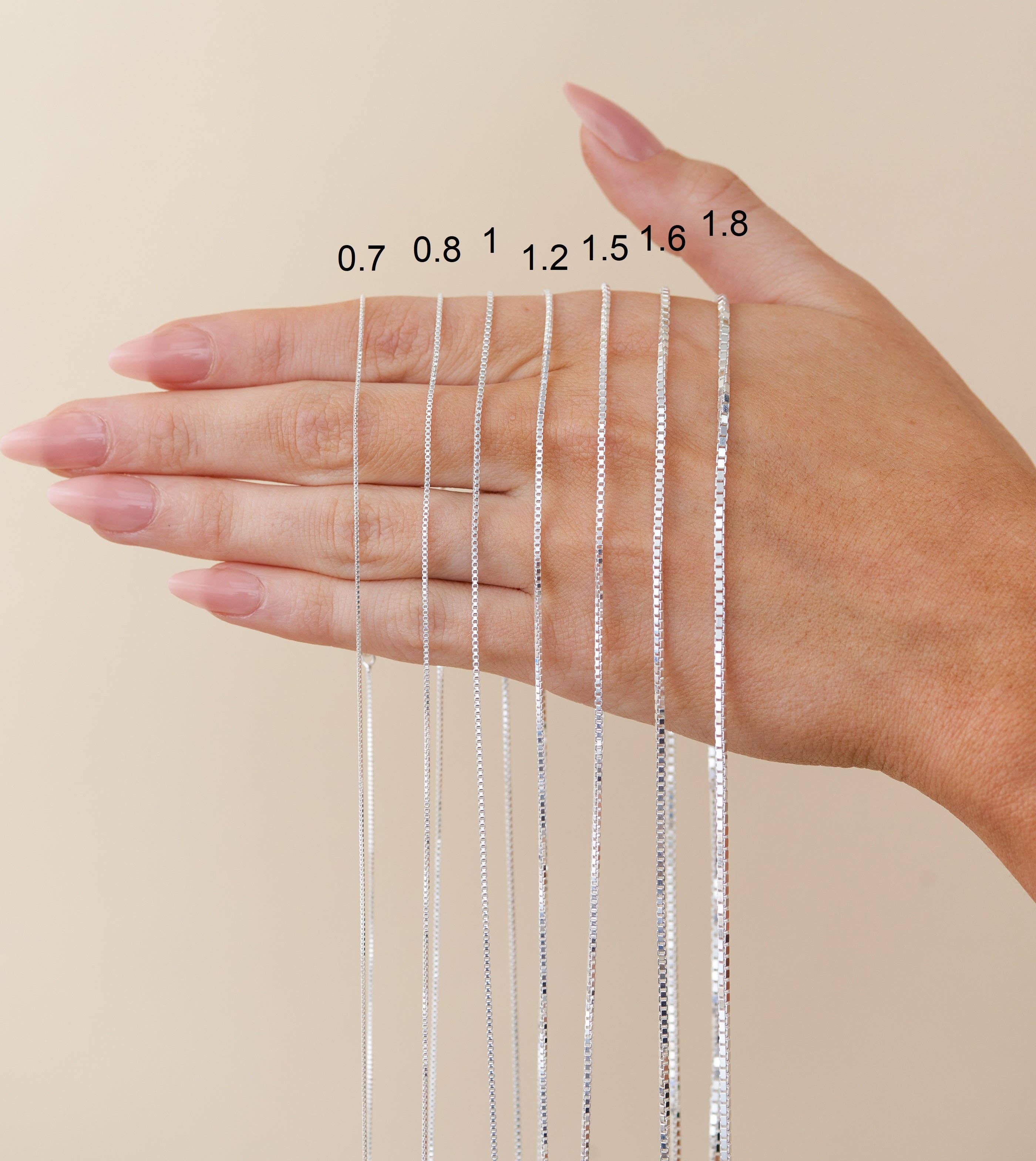 Olive & Chain - Wholesale Link & Chain Necklace - Silver Box Chain Necklace1