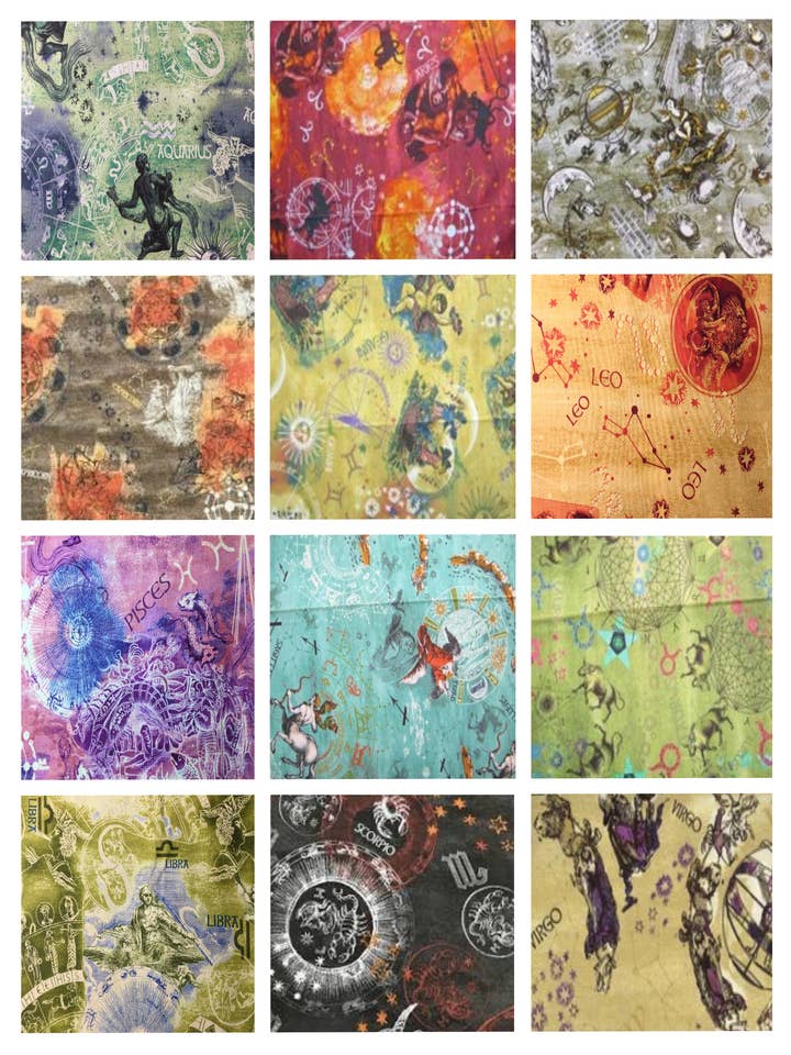 NOUVEAU ! Collection de coussins pour les yeux SIGNES ASTROLOGIQUES pour la vente par Deep Breath Designs, LLC