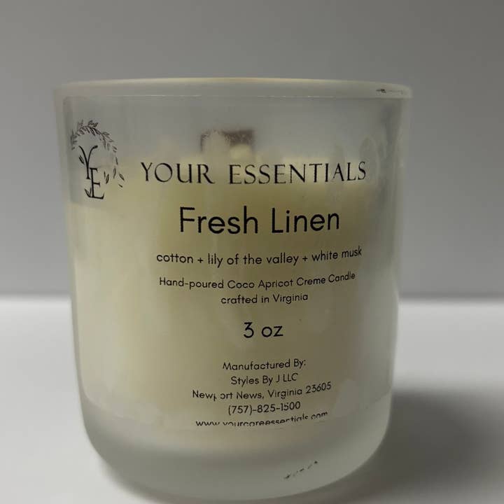 Vela de Lino Fresco: Ilumina el Confort - Cera de Coco y Albaricoque para venta al por mayor de Your Essentials