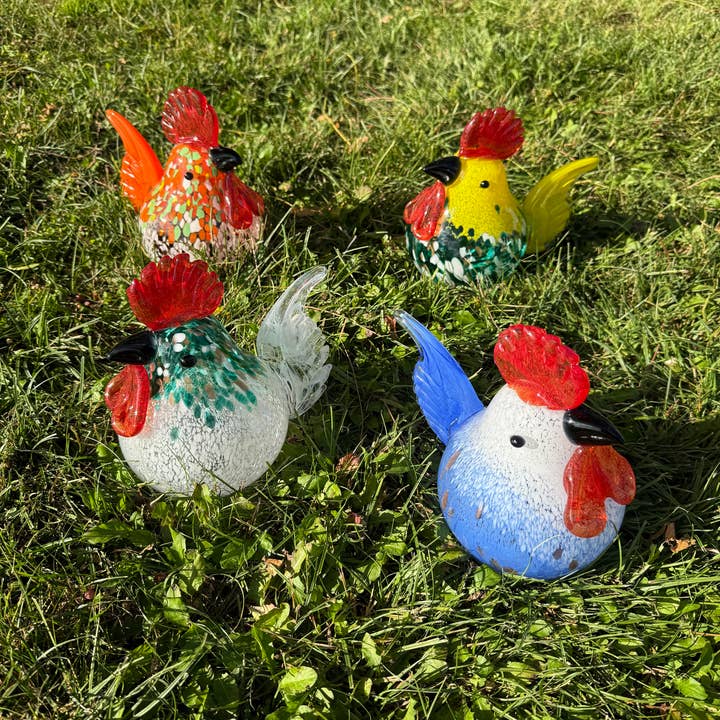 ApricotMint - Wholesale Decorative Figurine - Handblown Art Glass Rooster