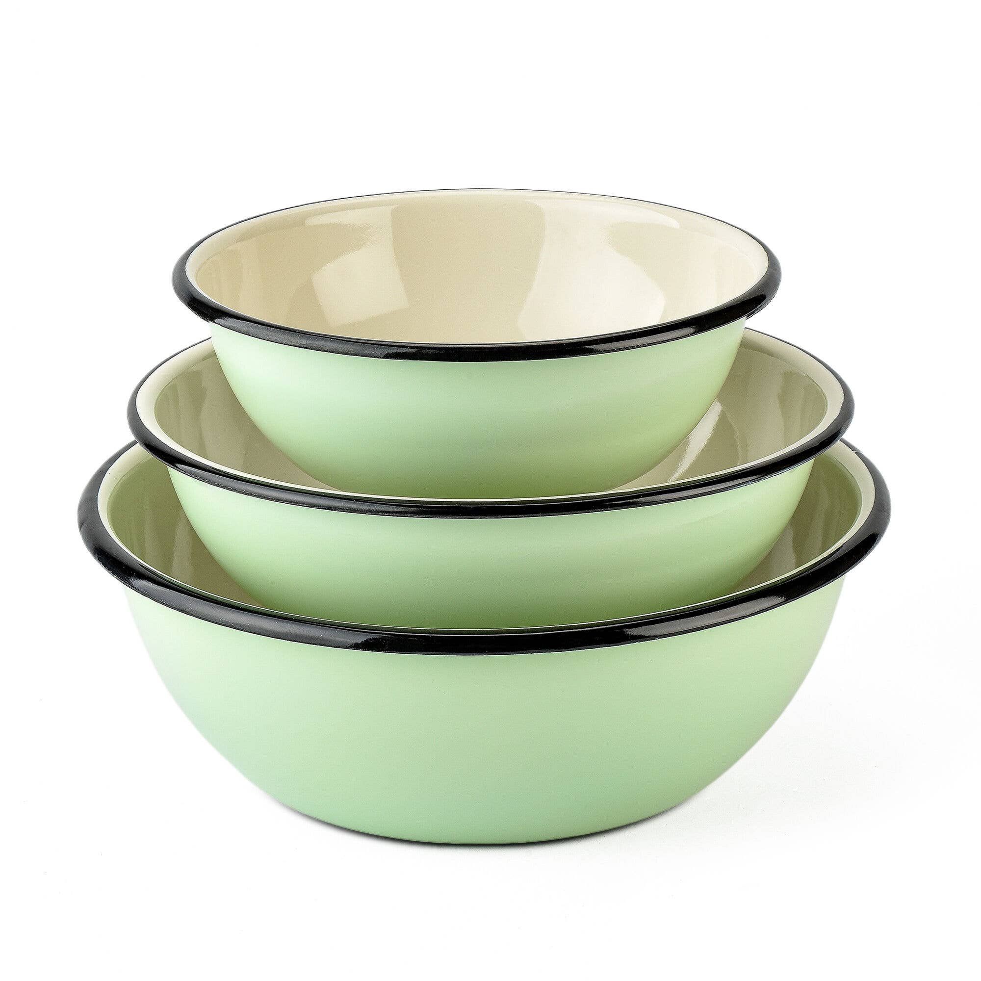 STP - Wholesale Bowl - Vintage Style Mint Enamelware Serving Bowl4