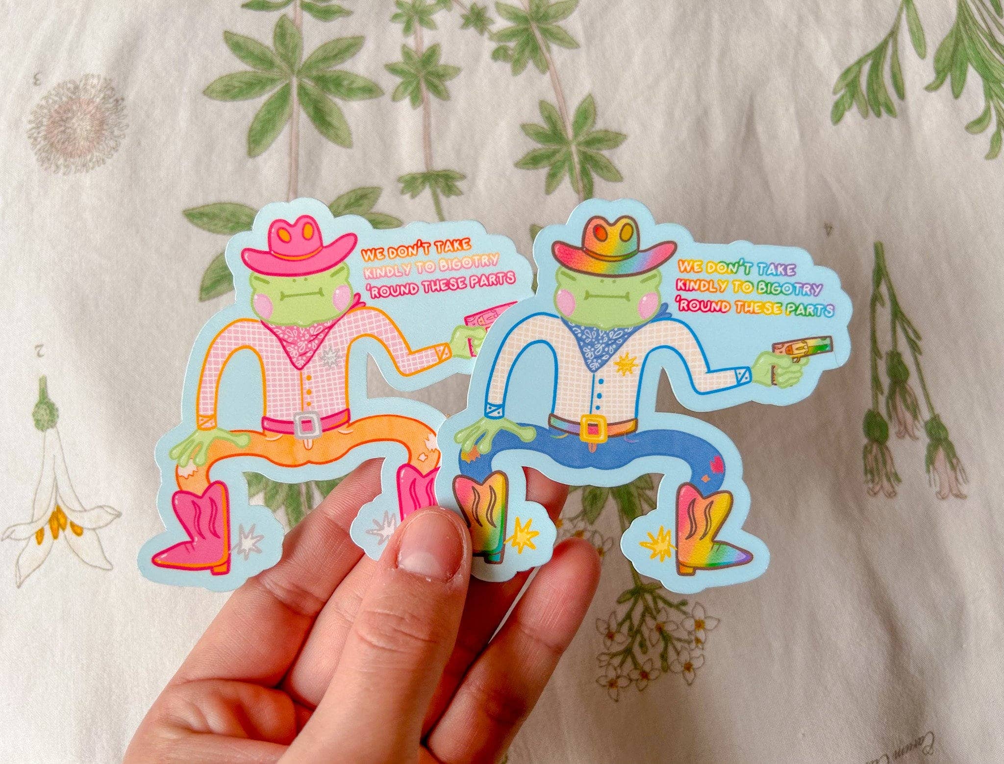 Hollandaize Art – Adesivo por atacado – Pride Cowboy Frogs | Não levamos gentilmente ao bigotry Sticker16