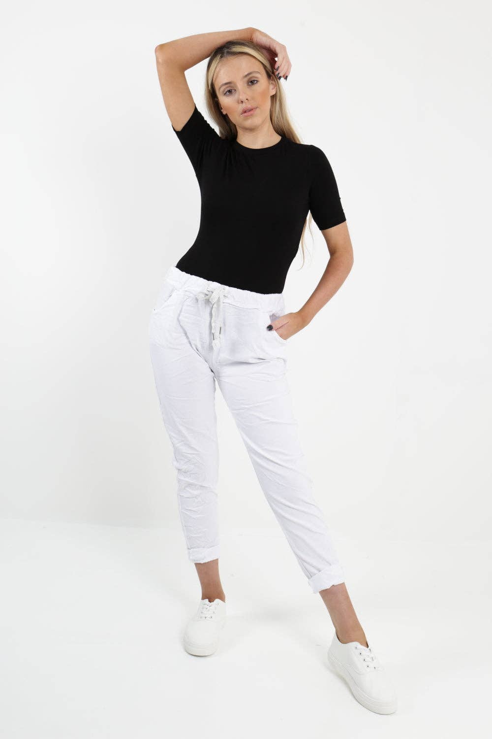 Miss Bold – Großhandel Hose – Damen – Einfarbige Zauberhose für Damen, italienisch, mehrfarbig69