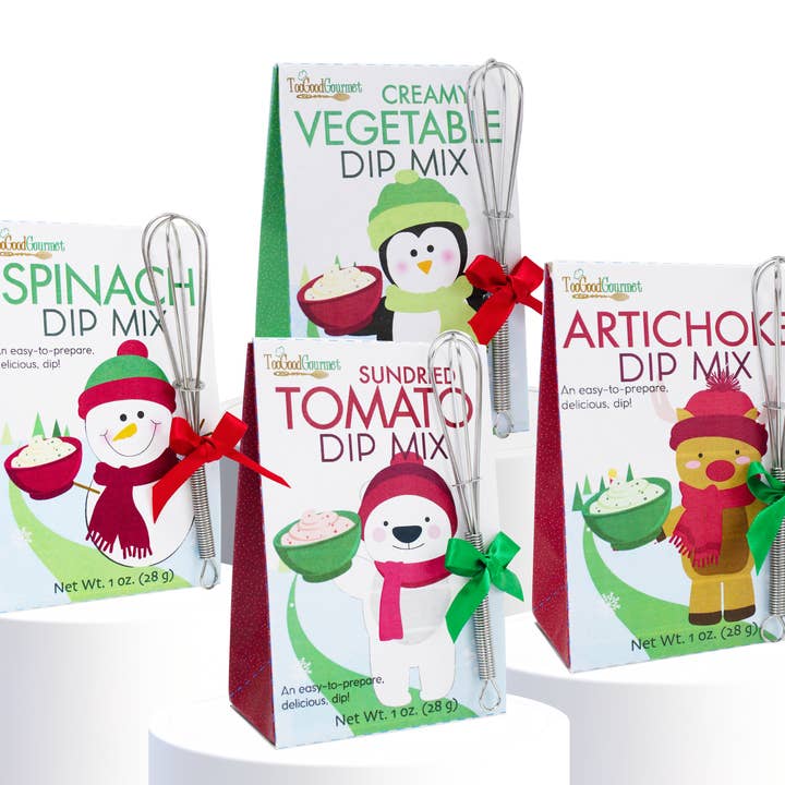 Holiday Dip Mixes – Festive Apps, Perfect Stocking Stuffer for wholesale by Too Good Gourmet