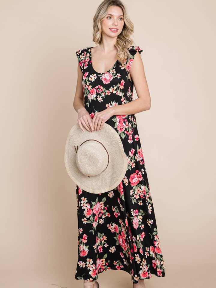 ETD-828-PL Plus Size Floral Maxi Dress for wholesale by Emerald Collection