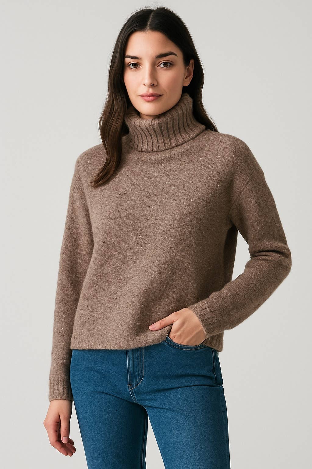 Afinity – wholesale Knitted jumper – Women′s – Soft Turtleneck Sweater AP120 – Elegance & Cocooning1