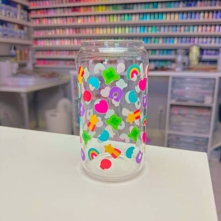 Crafting by Mayra - Wholesale Drinking Glass/Cup - Lucky Charms Cereal Glass Can