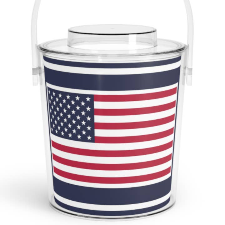 Ice Bucket - 4 juli amerikansk flagga för wholesale av Peachy Pendants