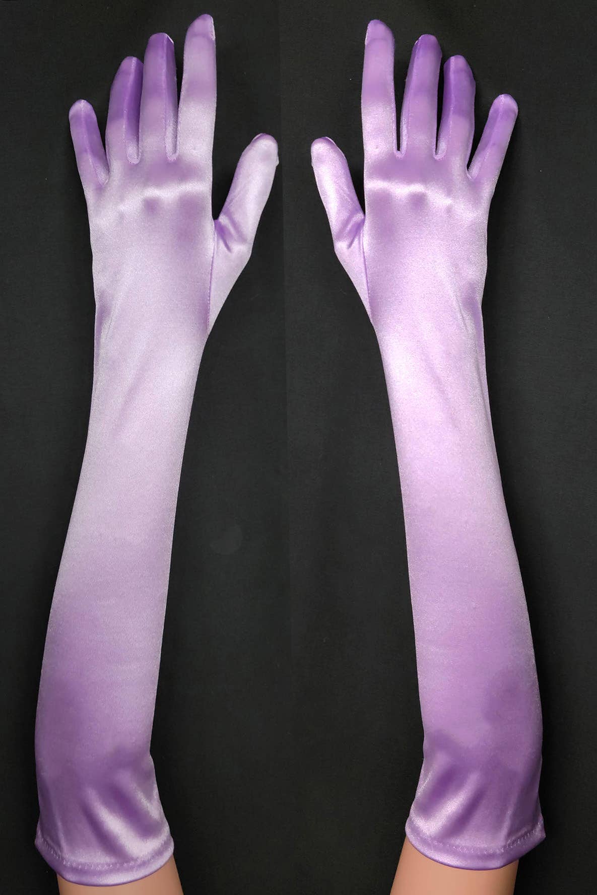 Chicas – wholesale Gloves – Women's – Pair of Elbow Length Satin Evening Gloves G72812BL18