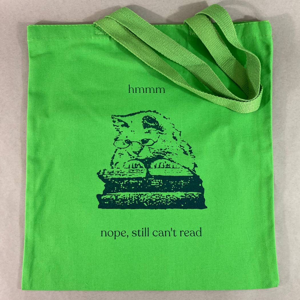 Rx Letterpress - Wholesale Tote Bag - Unisex - Nope, Still Can’t Read | Cat Lover Humor Canvas Tote0