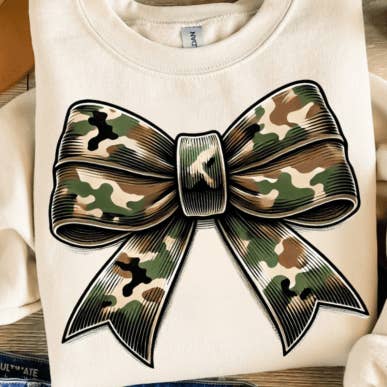 Camo Bow Shirt for wholesale by Southern Heart Designs