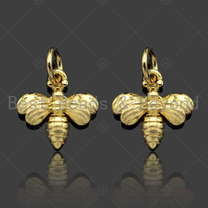 Dainty Gold Bee Charm, Sku#Y400 for wholesale by BestBeads&Beyond