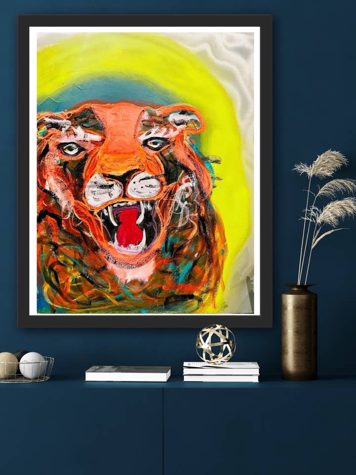 Tiger Fine Art Print for wholesale by Art by Hannah Hannah