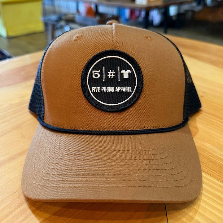 Best Trucker Hat Ever - Camel / Black for wholesale by 5 Pound Apparel