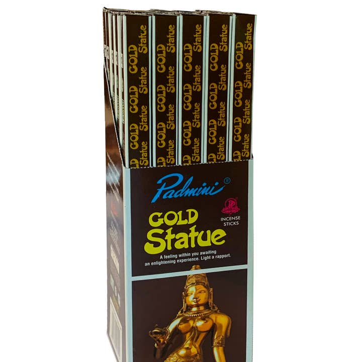 Gouden beeld ~ Padmini wierookstokjes Chand ~ Padmini wierookstokjes Chand ~ Padmini wierookstokjes (doos van 25 pakjes met elk 7 stokjes) voor wholesale door Artschatz LLC