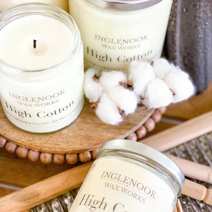 Inglenook & Co. - Wholesale Jar/Filled Candle - High Cotton Soy Wax Soy Candle Clean Appearance Southern8
