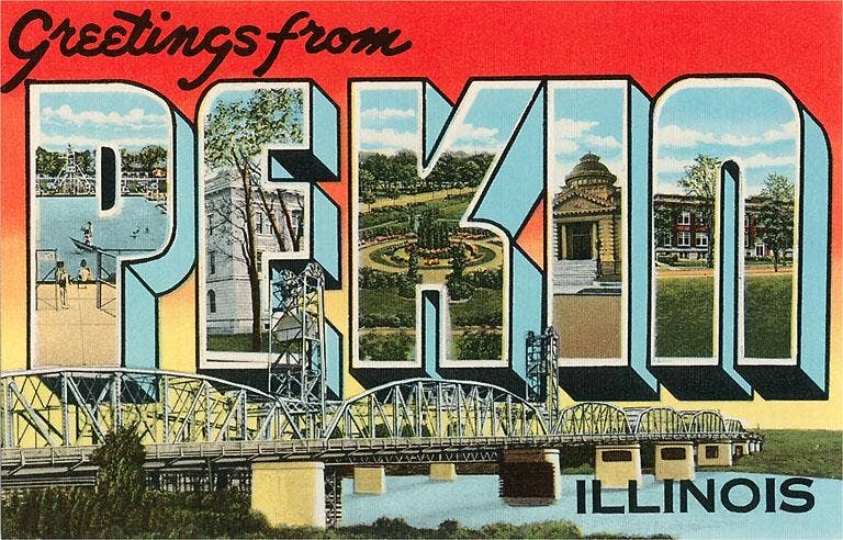 Found Image Press - Wholesale Stationery/Notecard Set - Greeting Card IL-160 Greetings from Pekin, Illinois0