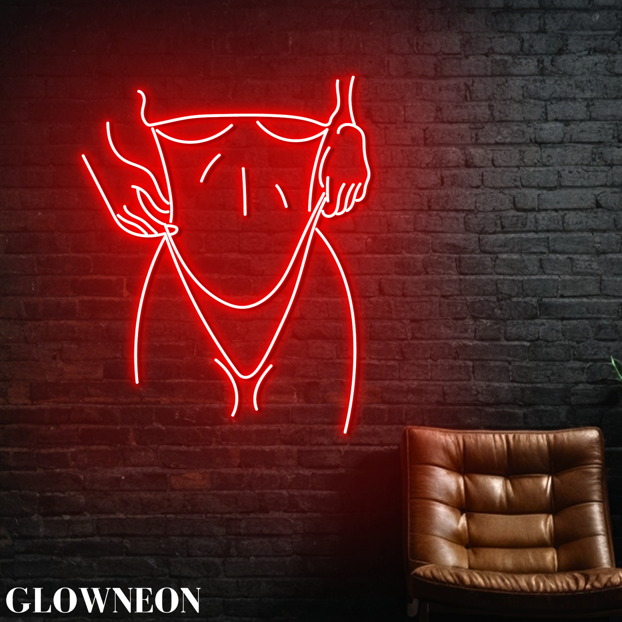 Glow Neon - Wholesale Wall Sign - Body Girl Sexy Line Art, Sexy Woman Body Pose Neon Led Light3