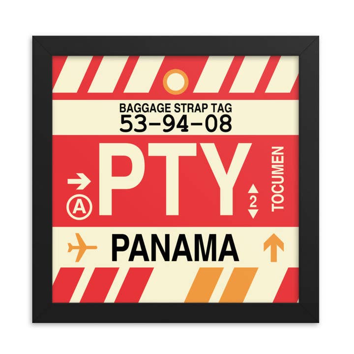 PTY Panama City Panama Framed Print for wholesale by YHM Designs