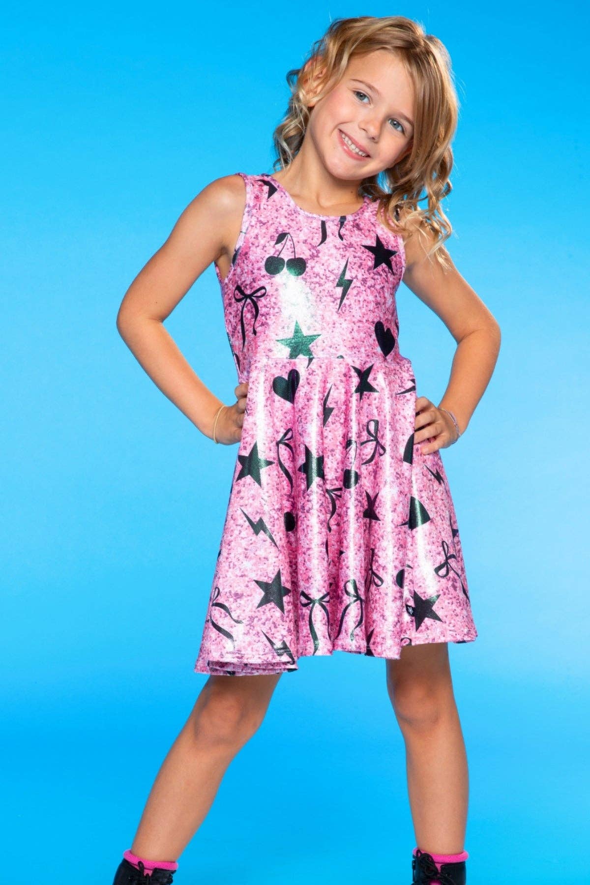 PixieLane - Wholesale Dress - Kids - Glitter Tank Super Twirl Dress6