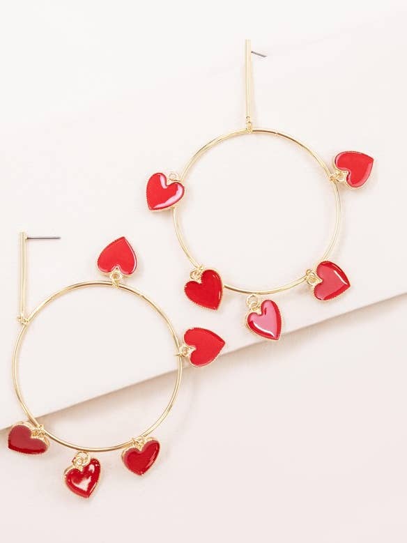 Créoles Queen of Hearts pour la vente par Lovoda