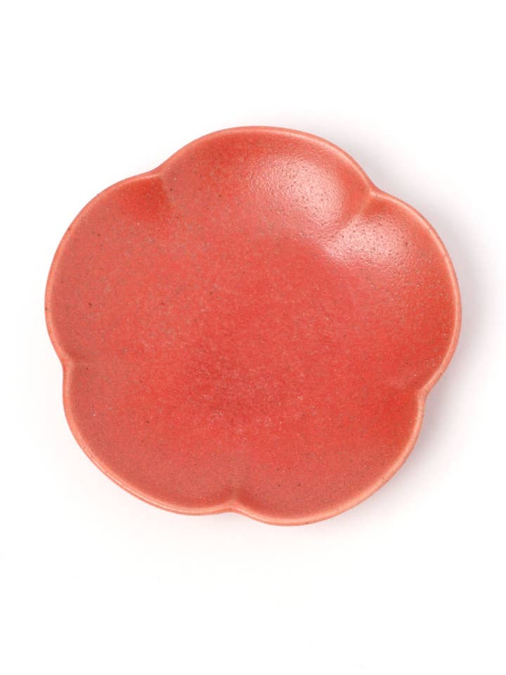 Mino Ware Mini Dish Ume Blossom Red for wholesale by LAKOLE