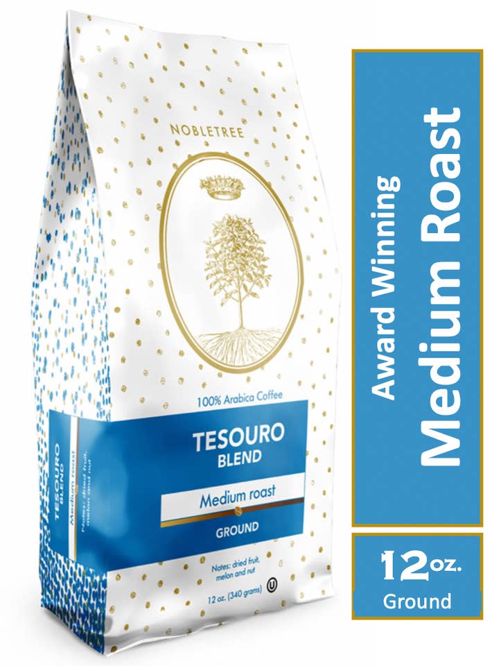 Nobletree "Tesouro" Medium Roast Coffee 12oz for wholesale by Nobletree Coffee