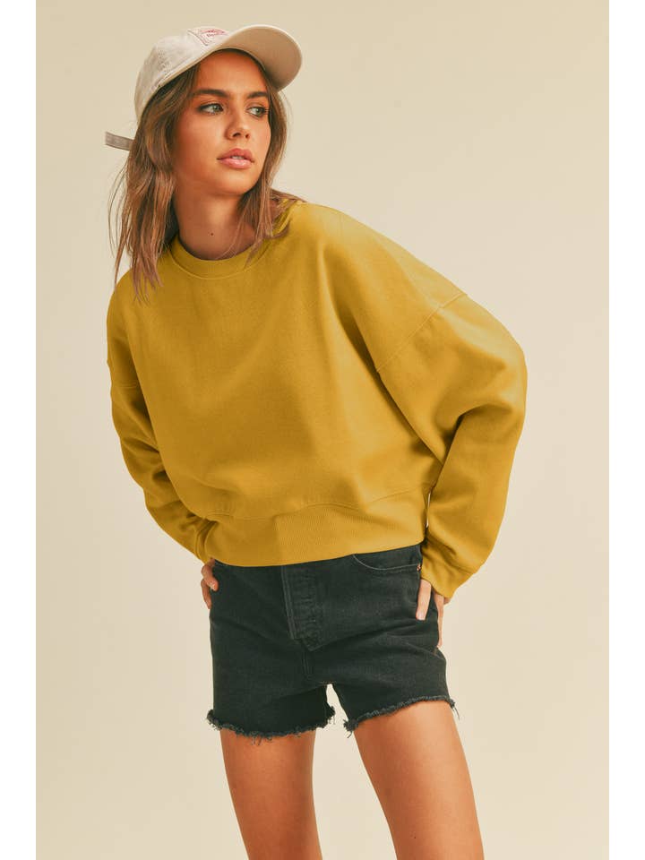 Honestee - Wholesale Sweatshirt - Women's - Blank Short Cropped Long Sleeve Sweatshirt7