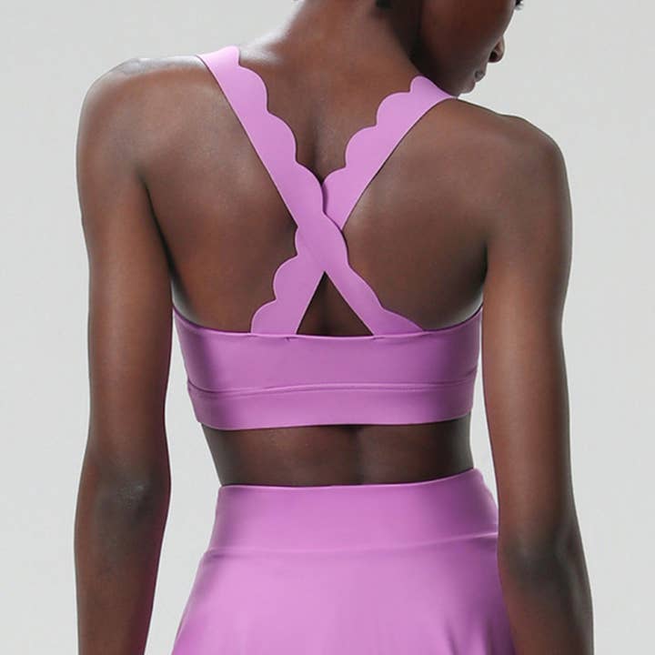 Sodalemon - Wholesale Activewear Set - Women's - Women Seamless Quick-Dry Set Strappy Bra & A-Line Skirt13