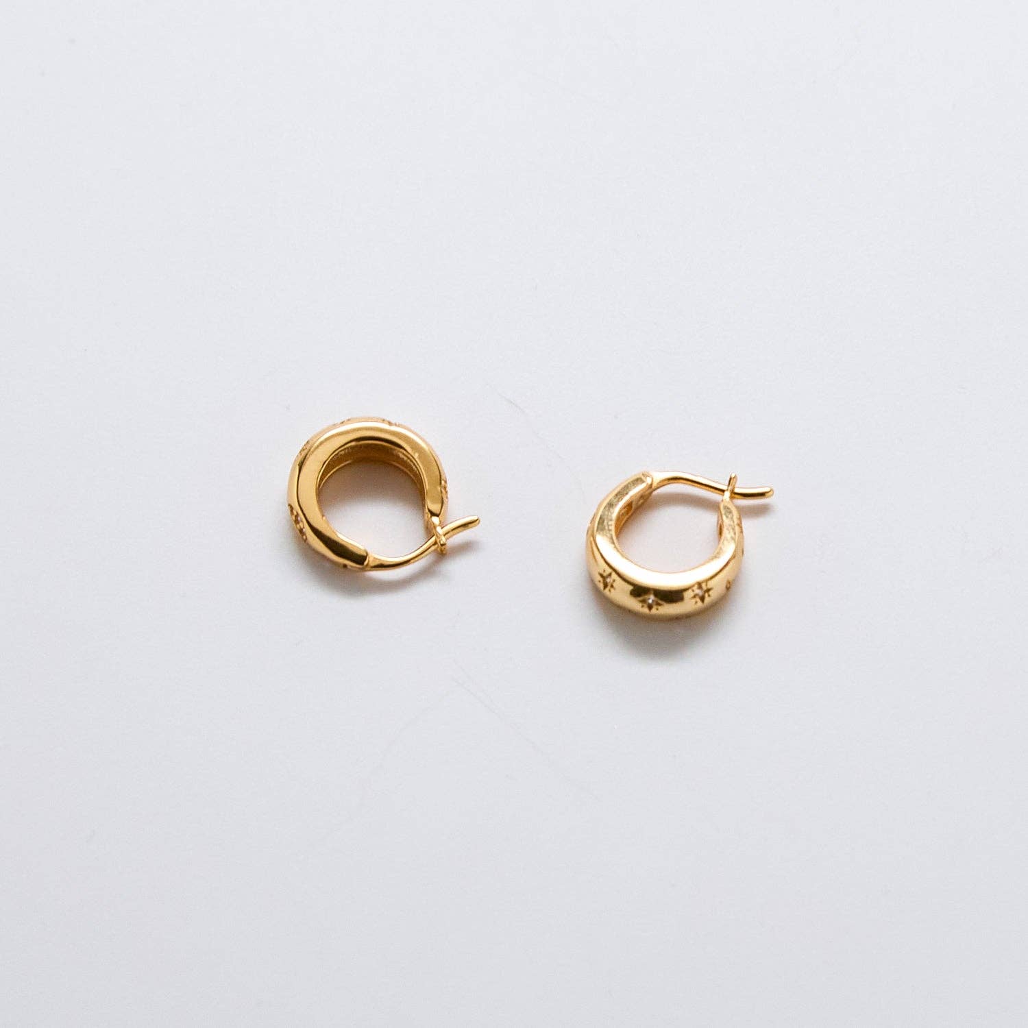 Admiral Row Jewelry - Wholesale Hoop Earrings - Moon & Star Gold Vermeil Hoop Earrings - Valentine's Day3