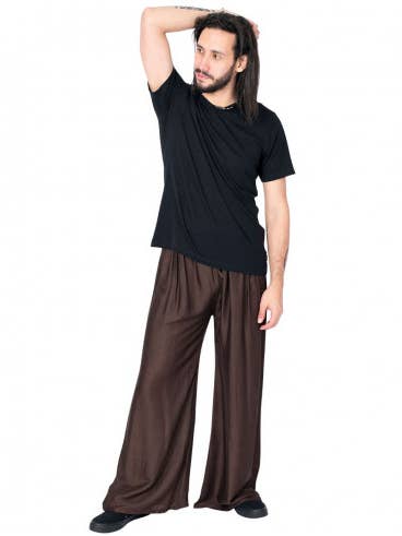Wide Brown Trousers for wholesale by Kimago Look