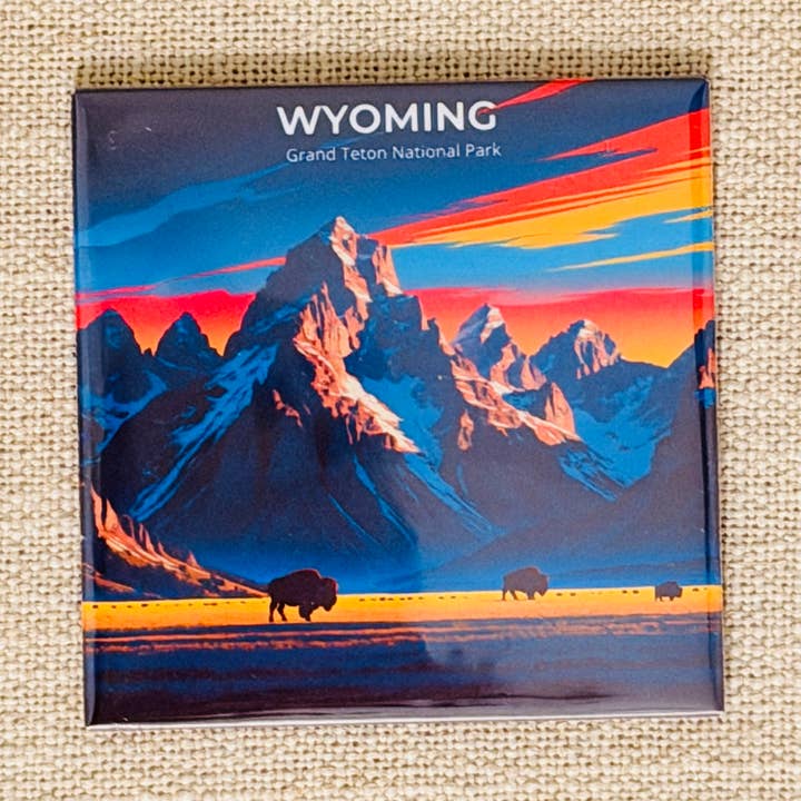 Wyoming State Magnet - Grand Teton National Park for wholesale by Cozy Print