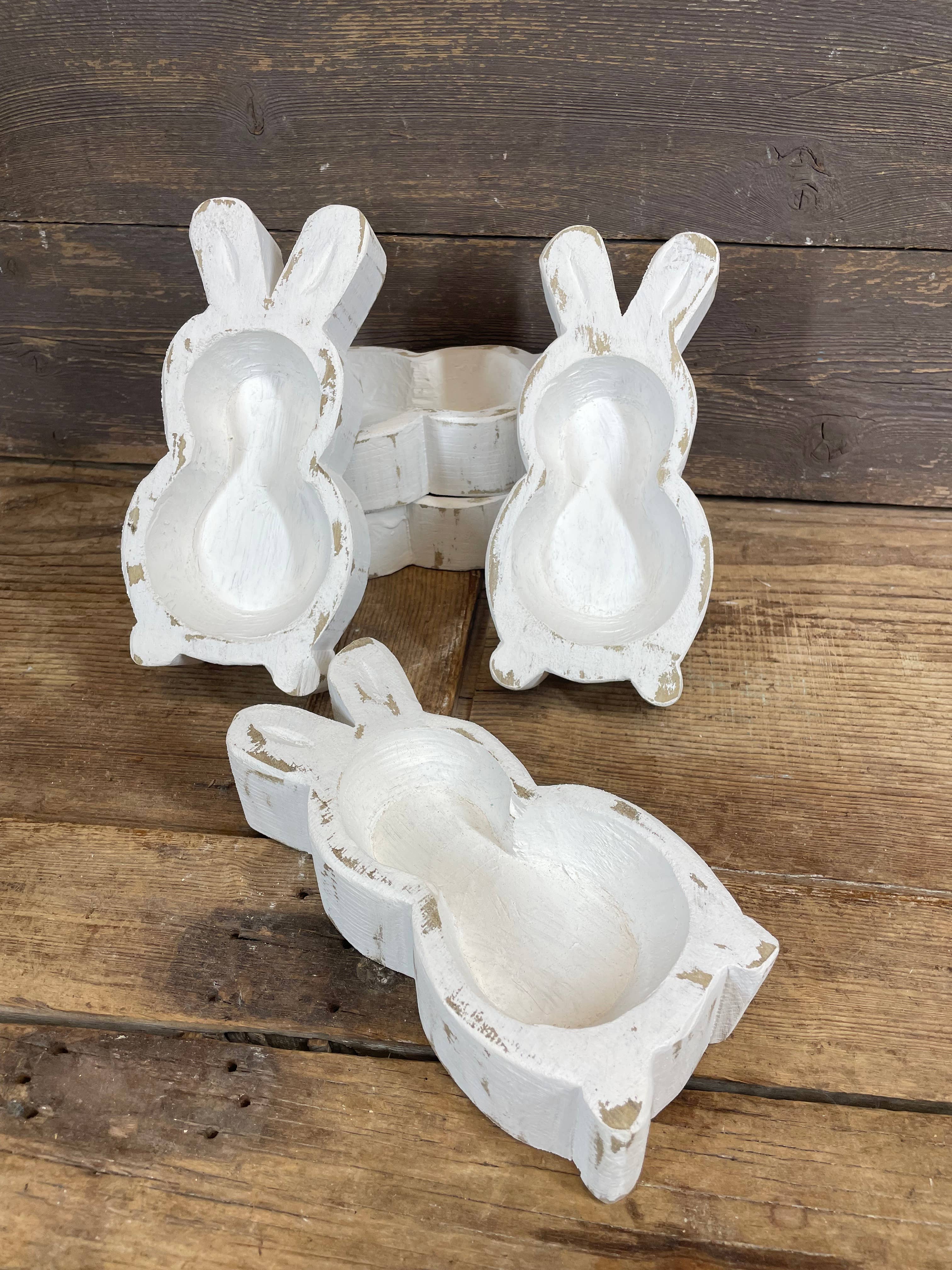 My Amigos Imports - Wholesale Candle Holder -  Super Mini Bunny Dough Bowl-5-7-Candle Ready-Mini Bunny-NEW2