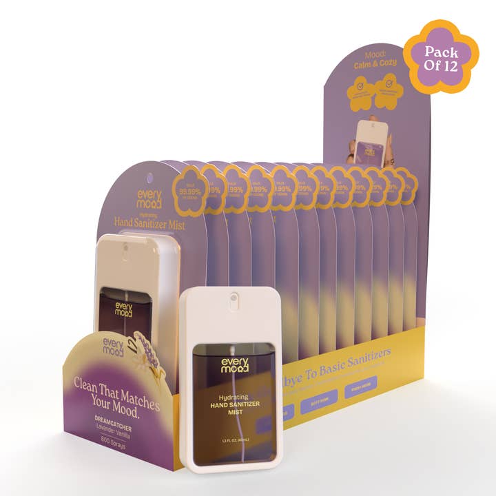 EveryMood | 12 unités | Brume désinfectante pour les mains | Dreamcatcher pour la vente par Everymood