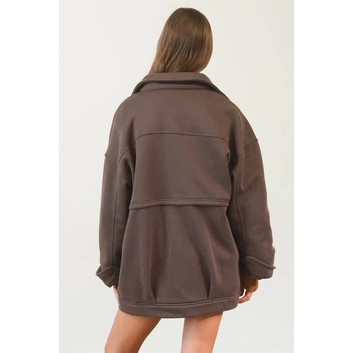 HYFVE - Wholesale Jacket - Women's - HF24F778-Washed Fleece French Terry Jacket