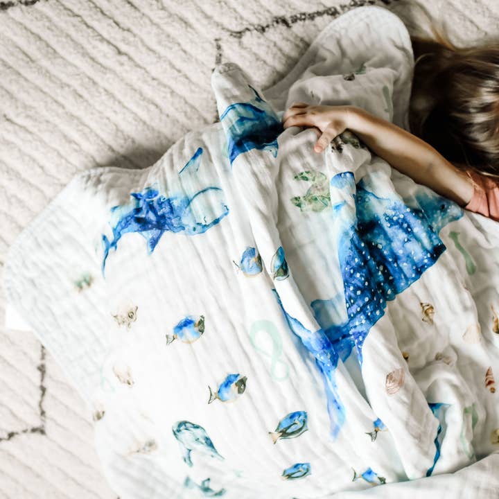 Easy Sunday Club - Wholesale Bedding Blanket - Kids & Baby - Ocean Animals and Numbers 1-10 Blanket5