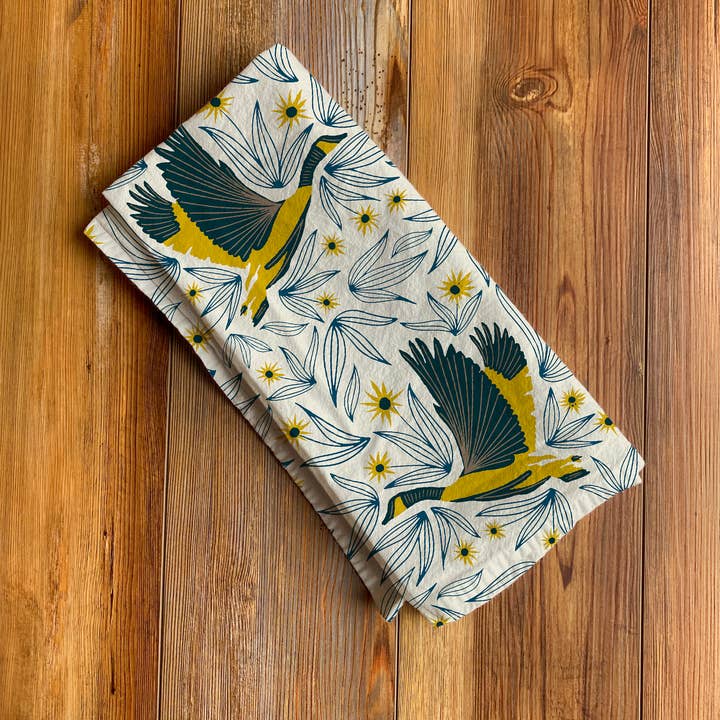 Rebecca Jane Woolbright - Wholesale Tea Towel - Wingspan Tea Towel - Holiday Kitchen Linen & Decor1