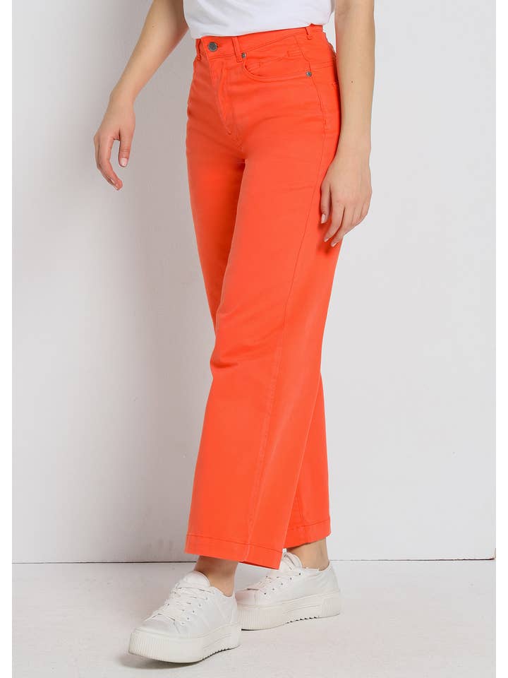 Orange CIMARRON Jeans|Straight WiCrop|Orange Inch Size for wholesale on Faire