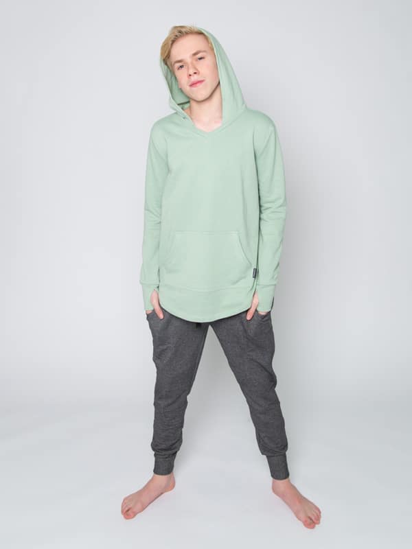 365 French Terry Hoodie, Sage for wholesale by Sugar And Bruno