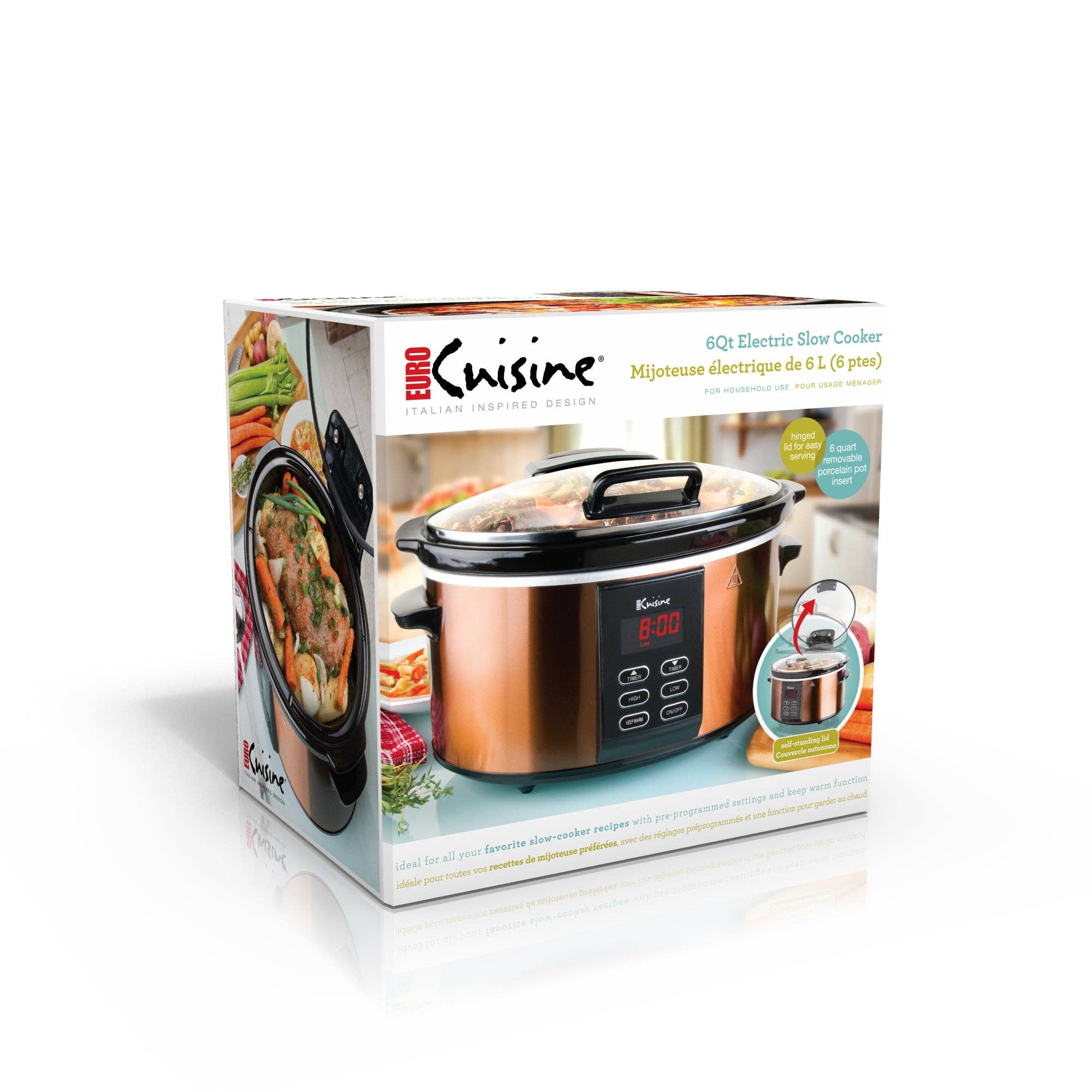 Euro Cuisine – Engroshandel Gryde – Euro Cuisine SCX6 elektrisk slow cooker - 5,7 l7