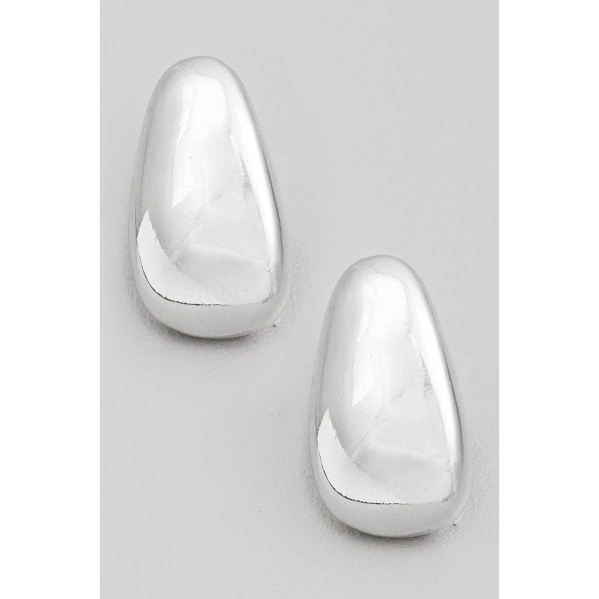 The Looks by Fame Accessories - Wholesale Stud/Post Earrings - Polished Gold Nugget Earrings1