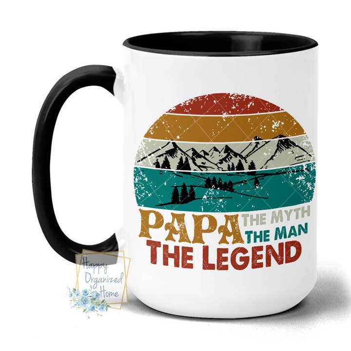 Papa the myth the man the legend father's day Coffee Mug for wholesale by Happy Organized Home