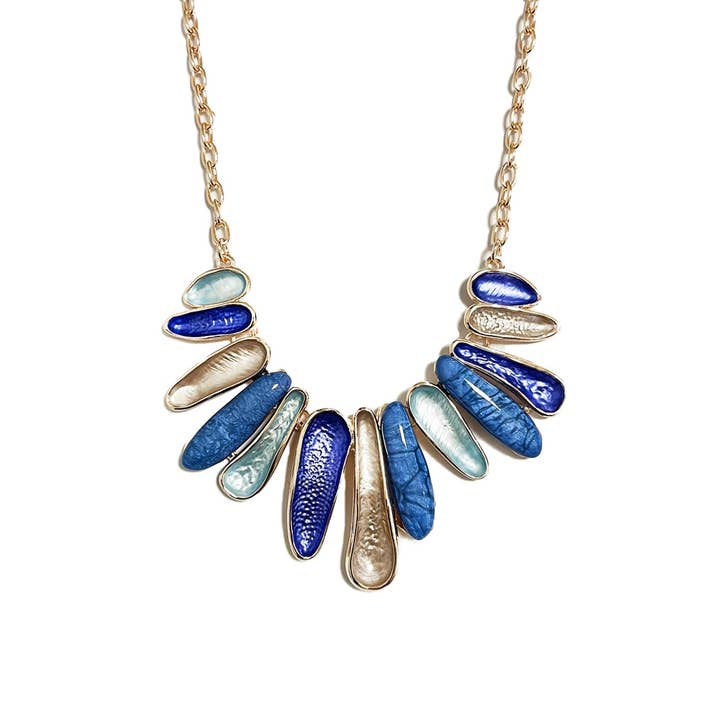 ENAMEL NECKLACE WITH STONES - SW231024E118 for wholesale by AMORINO SRL